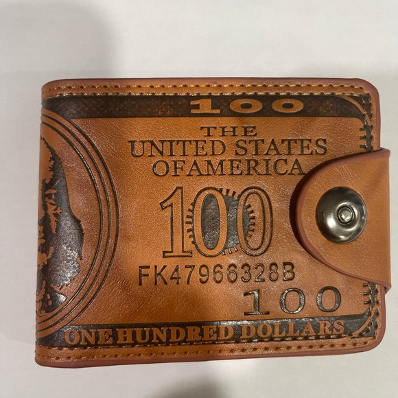 Leather wallet men’s or women’s  open 8.5” long closed 4.25” - Picture 5 of 7